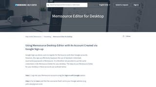 
                            12. How to use Memsource Desktop Editor with account created via ...