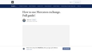 
                            5. How to use Mercatox exchange. Full guide! – NoahCoin – Medium