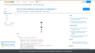 
                            7. how to use multi level user login in codeigniter ? - Stack Overflow