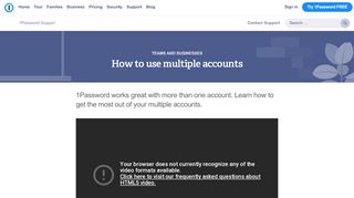 
                            11. How to use multiple accounts | 1Password - 1Password Support