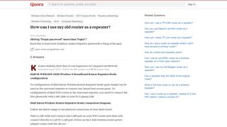 
                            11. How to use my old router as a repeater - Quora