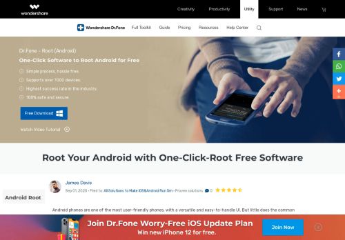 
                            9. How to Use One-Click-Root Free Software to Root Android- dr.fone