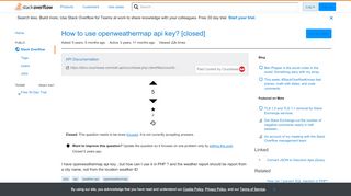 
                            4. How to use openweathermap api key? - Stack Overflow