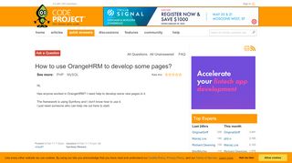 
                            8. How to use OrangeHRM to develop some pages? - CodeProject