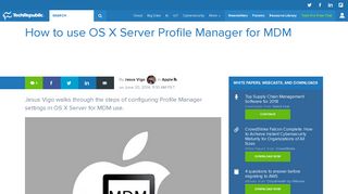 
                            3. How to use OS X Server Profile Manager for MDM - TechRepublic