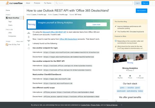 
                            9. How to use Outlook REST API with 'Office 365 Deutschland' - Stack ...
