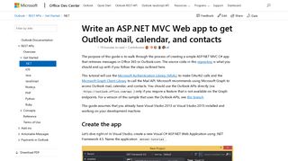 
                            11. How to use Outlook REST APIs in an ASP.NET MVC ... - Microsoft Docs