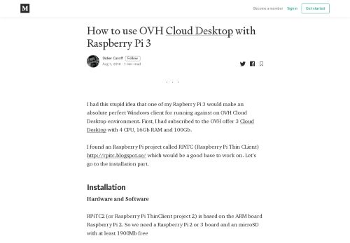 
                            7. How to use OVH Cloud Desktop with Raspberry Pi 3 – Didier Caroff ...