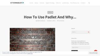 
                            11. How to use Padlet and why… – ICTEvangelist
