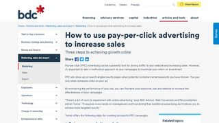 
                            13. How to use pay-per-click advertising | BDC.ca