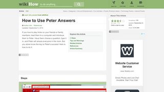 
                            5. How to Use Peter Answers: 8 Steps (with Pictures) - wikiHow