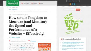 
                            4. How to use Pingdom to Measure the Speed of a Website - Effectively!