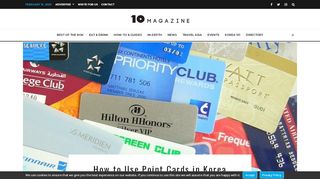 
                            10. How to Use Points Cards in Korea | 10 Magazine