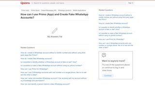 
                            13. How to use Primo (App) and Create Fake WhatsApp Accounts - Quora