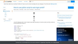 
                            3. How to use python script to auto login portal? - Stack Overflow
