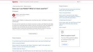 
                            8. How to use Rebtel? What is it best used for - Quora