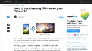 
                            13. How to use Samsung AllShare on your TV and PC | WhistleOut