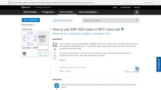 
                            9. How to use SAP SSO token in RFC client call - MSDN - Microsoft