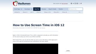
                            7. How to Use Screen Time in iOS 12 - MacRumors
