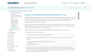 
                            6. How to Use Self-Signed Certificates for TLS | 5.14.x | Cloudera ...