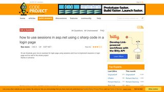 
                            4. how to use sessions in asp.net using c sharp code in a login page ...