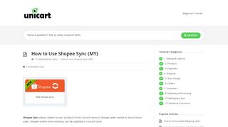
                            13. How to Use Shopee Sync (MY) – UniCart Support Center