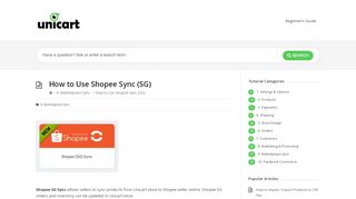 
                            13. How to Use Shopee Sync (SG) – UniCart Support Center