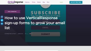 
                            5. How to use sign-up forms to grow your email list | VerticalResponse