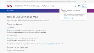 
                            13. How to use Sky Yahoo Mail | Sky Help | Sky.com