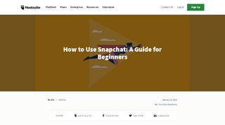 
                            12. How to Use Snapchat: A Guide for Beginners - Hootsuite Blog