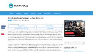 
                            12. How to Use Snapchat Login on Your Computer - TricksMaze