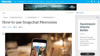 
                            7. How to use Snapchat Memories - Mashable