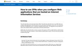 
                            2. How to use SPNs when you configure Web applications that are ...