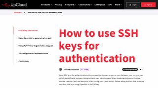 
                            8. How to use SSH keys for authentication - UpCloud