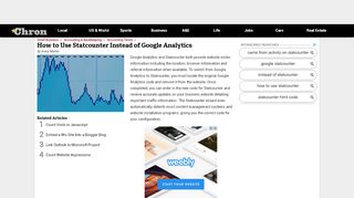 
                            7. How to Use Statcounter Instead of Google Analytics | Chron.com