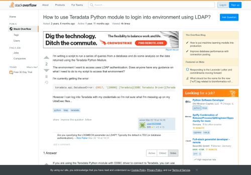 
                            11. How to use Teradata Python module to login into environment using ...