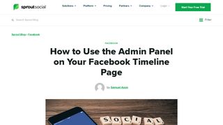 
                            9. How to Use the Admin Panel on Your Facebook Timeline Page ...