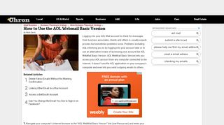 
                            11. How to Use the AOL Webmail Basic Version | Chron.com