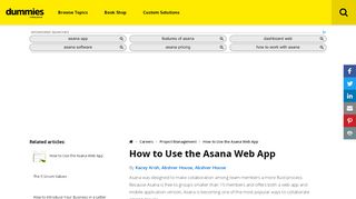 
                            8. How to Use the Asana Web App - dummies