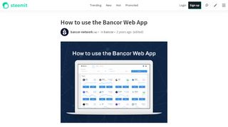 
                            8. How to use the Bancor Web App — Steemit