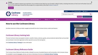 
                            11. How to use the Cochrane Library | Cochrane Library