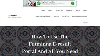 
                            11. How To Use The Futminna E-result Portal And All You Need To Know ...