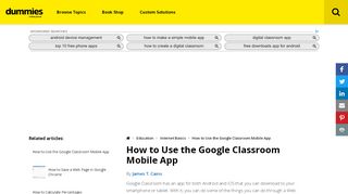 
                            9. How to Use the Google Classroom Mobile App - dummies