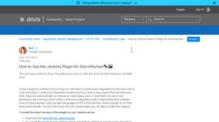 
                            9. How to Use the Jenkins Plugin for StormRunner - Micro Focus ...