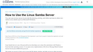 
                            6. How to Use the Linux Samba Server - DZone Performance