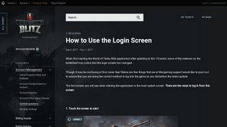 
                            3. How to Use the Login Screen | World of Tanks Blitz - Wargaming