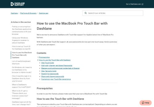 
                            9. How to use the MacBook Pro Touch Bar with Dashlane – Dashlane