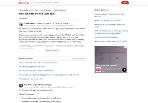 
                            12. How to use the Ola Cabs app - Quora