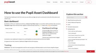 
                            4. How to use the Pupil Asset Dashboard