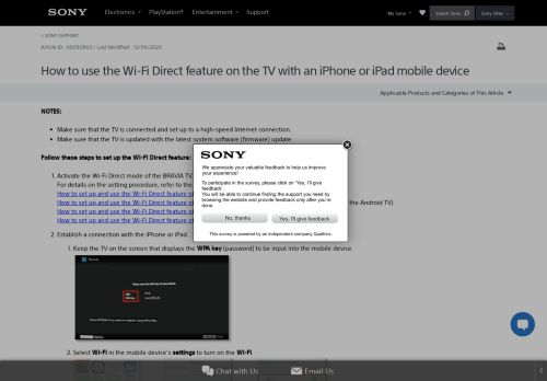 
                            12. How to use the Wi-Fi Direct feature on the TV with an iPhone or iPad ...